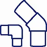 Отводы ПНД литые / спигот Отводы ПНД литые / спигот